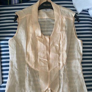 CHANEL Linen sleeveless blouse